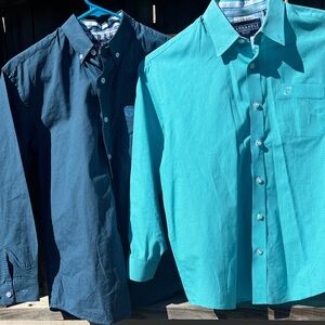 2 boys western style size 14 Button Down Shirts EUC